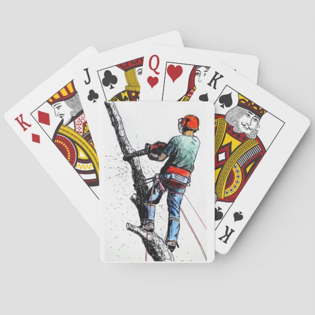 Arborist Tree Surgeon Playing Cards (Back)