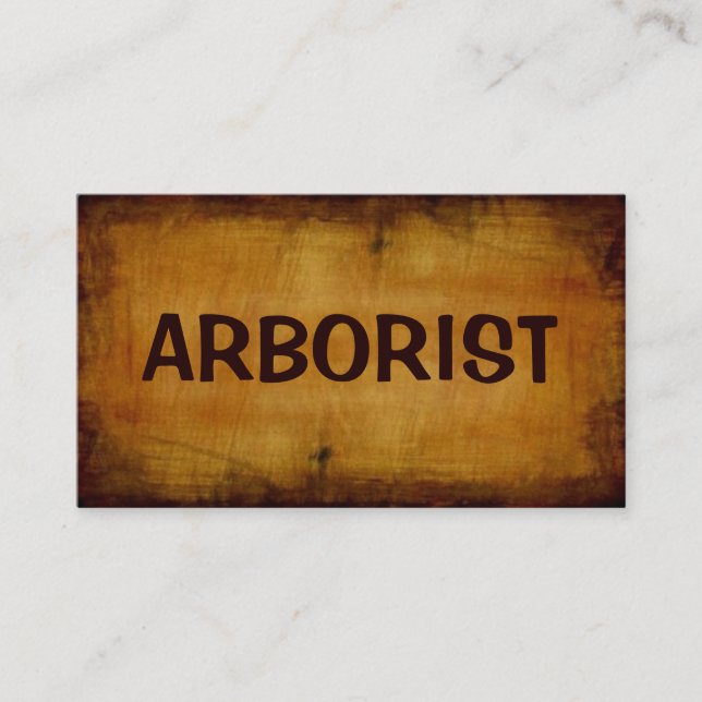 Arboriste Carte de visite antique (Devant)