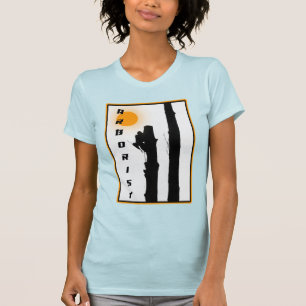 Arborists T shirt: Rising sun silhouette climber T-Shirt