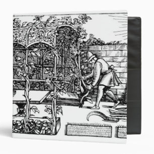 Arbour being built as a shade against the sun, fro binder