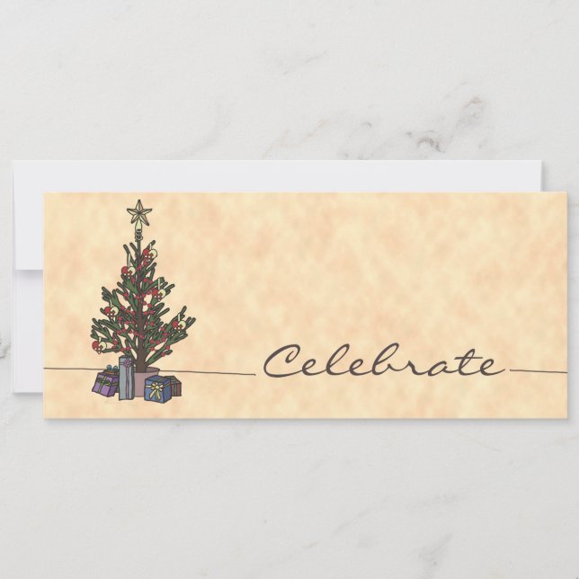 Arbre, 9,25"" invitation x4 (Devant)