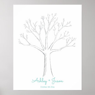 Arbre à doigts mariage livre d'or alternative