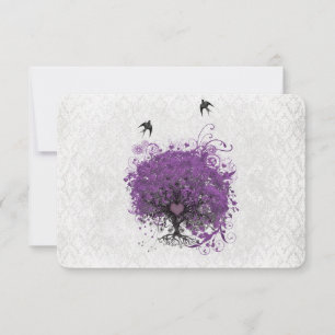 Arbre à feuilles cardiaques Oiseaux Vintages RSVP