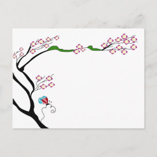 Arbre à ressort sur une carte postale