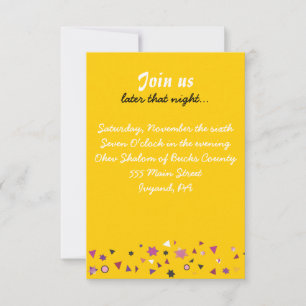 ARBRE ABSTRAIT DE VIE Bat mitzvah Carte Gold