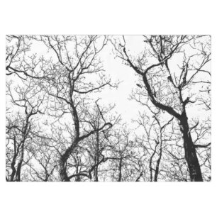 Arbre abstrait noir et blanc de nappe