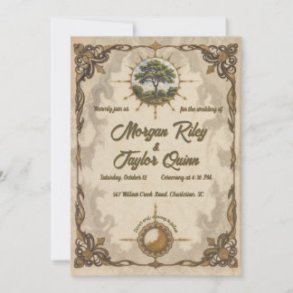 Arbre ancien de la vie Vintage Mariage Invitation