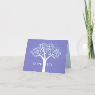 ARBRE AVEC le carte de remerciements d'ÉTOILES