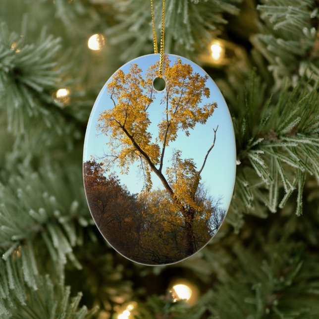 Arbre avec ornement Feuille jaune (Arbre)