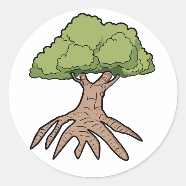 Arbre Avec Stickers Longues Racines (Devant)