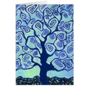 Arbre bleu Art Abstrait