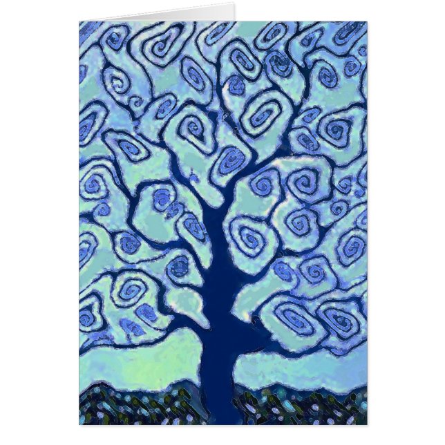 Arbre bleu Art Abstrait (Devant)