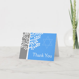 Arbre bleu gris du Life Bar Mitzvah Merci