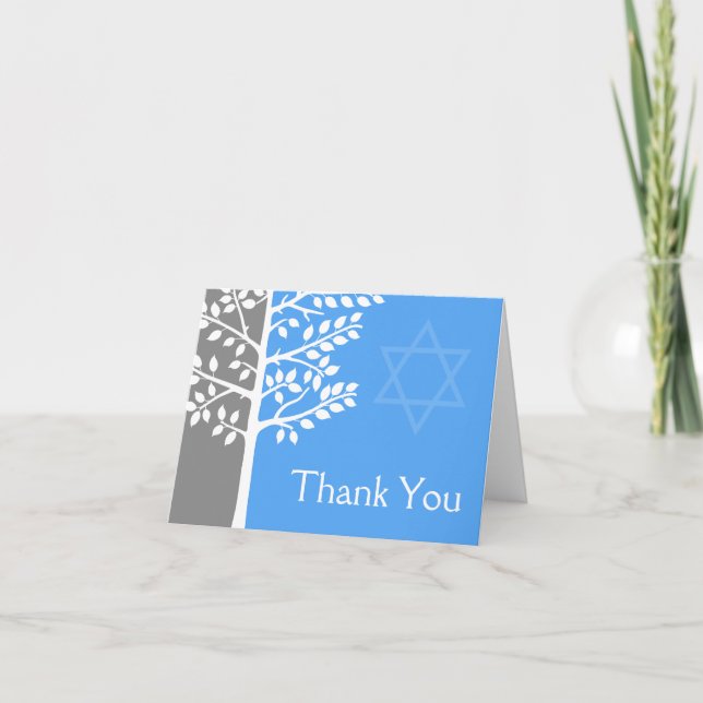 Arbre bleu gris du Life Bar Mitzvah Merci (Devant)