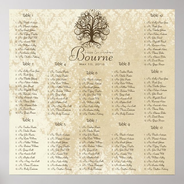 Arbre Brown romantique Sifflet Tableau 12 Tableaux (Devant)