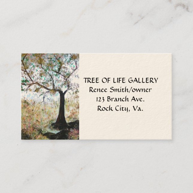 "ARBRE carte de visite de VIE" (Devant)
