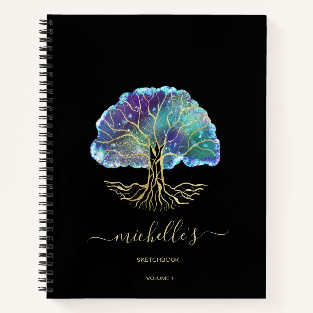 Arbre céleste de la vie Carnet de carnet de croqui (Devant)