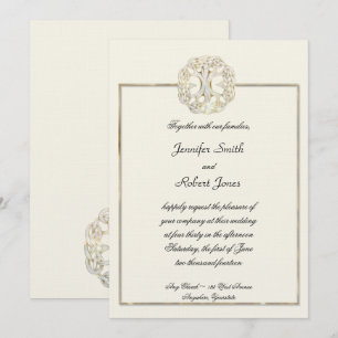 Arbre celtique de faire-part de mariage de chardon