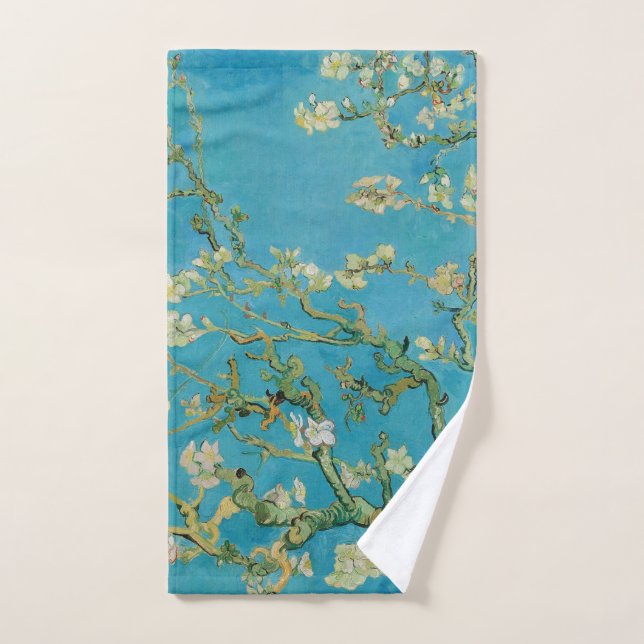 Arbre d'amande de floraison par Van Gogh (Serviette à main)