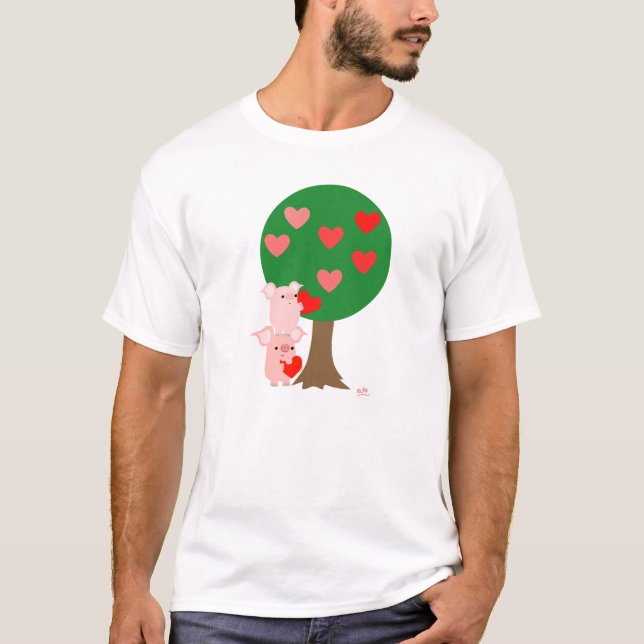 Arbre d'amour simple T-shirt (design sur le devant (Devant)