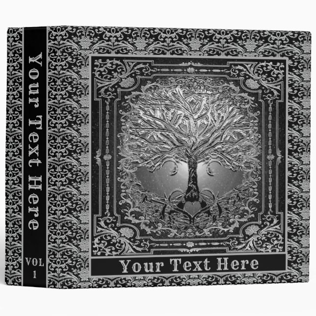 Arbre d'argent de la vie Ajouter le Classeur de ce (Devant/Côté)