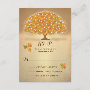 Arbre d'automne rustique RSVP avec lumières scinti
