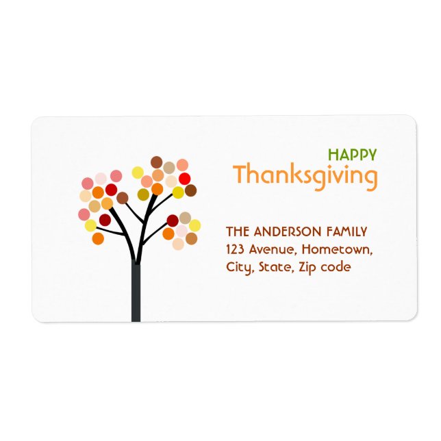 Arbre d'automne Thanksgiving (Devant)