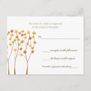 Arbre de brindille de chute - carte de réponse