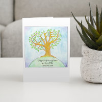 Arbre de carte d'anniversaire de la vie