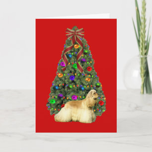 Arbre de carte de Noël de cocker