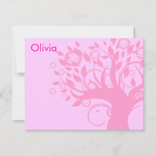 Arbre de carte de remerciements de bat mitzvah de