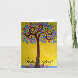 Arbre de carte de remerciements de la vie