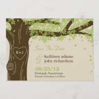 Arbre De Chêne Enregistrer La Carte Date