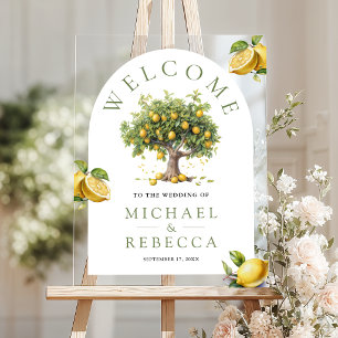 Arbre de citron Arche de mariage Bienvenue