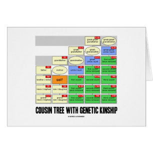 Arbre de cousin avec la parenté génétique