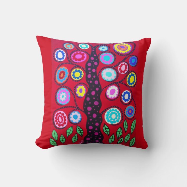 Arbre de coussin d'art de Kerri Ambrosino de fleur (Recto)