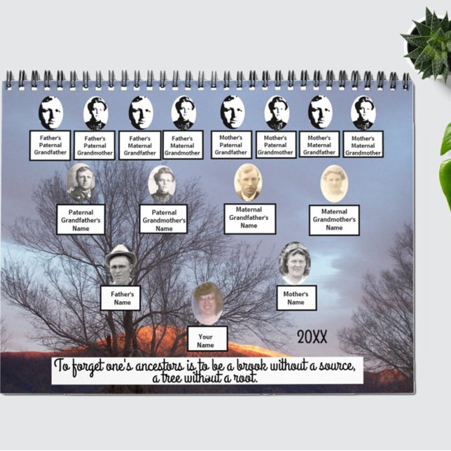 Arbre de la famille de photos Douze calendrier pho (Créateur téléchargé)