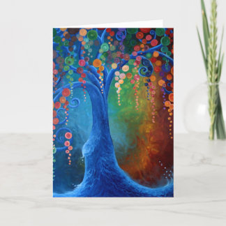 Arbre de la vie, carte de voeux vierge,