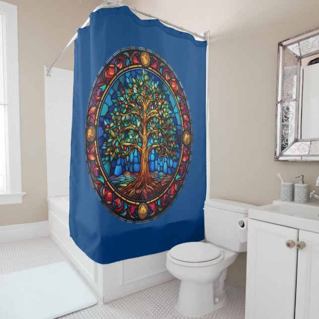 Arbre de la vie Douche rideau (En situation)