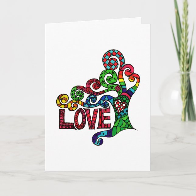 Arbre de l'amour - carte de voeux de (Devant)