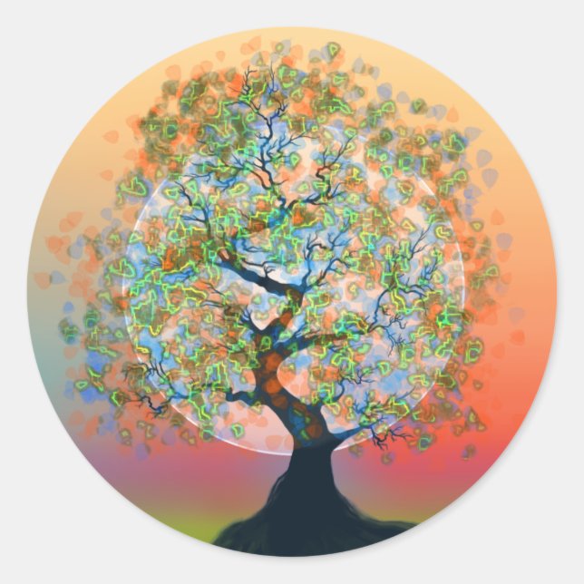 Arbre de lumière avec Stickers Lune (Devant)