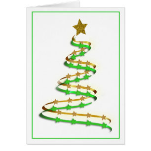 Arbre de Noël Abstrait Gold Green