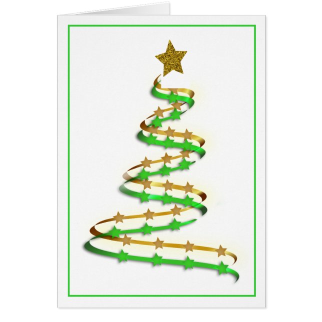 Arbre de Noël Abstrait Gold Green (Devant)