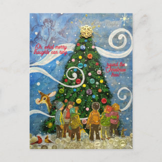 Arbre de Noël avec carte postale