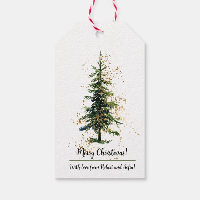 Arbre de Noël avec étiquettes cadeaux de parties s (Dos)