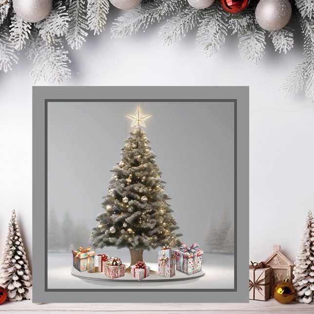 Arbre de Noël Avec Présents Carte Magnétique (Magnetic Christmas Tree)
