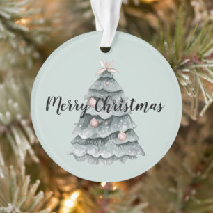 Arbre de Noël blanc rose cerf