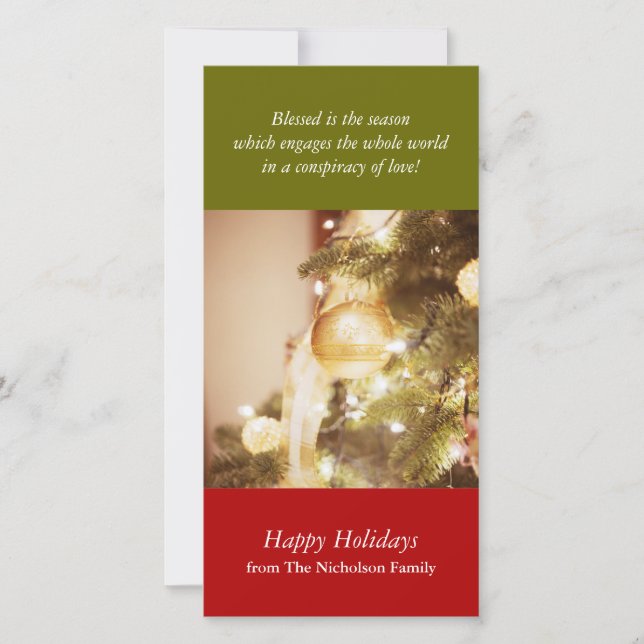 Arbre de Noël | Carte photo de vacances (Devant)