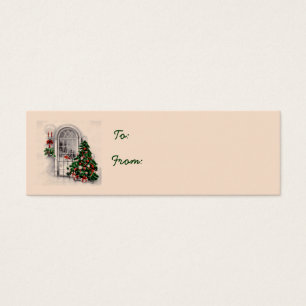 Arbre de Noël dans les étiquettes cadeaux de la fe