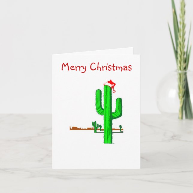 Arbre de Noël de cactus - carte de note (Devant)